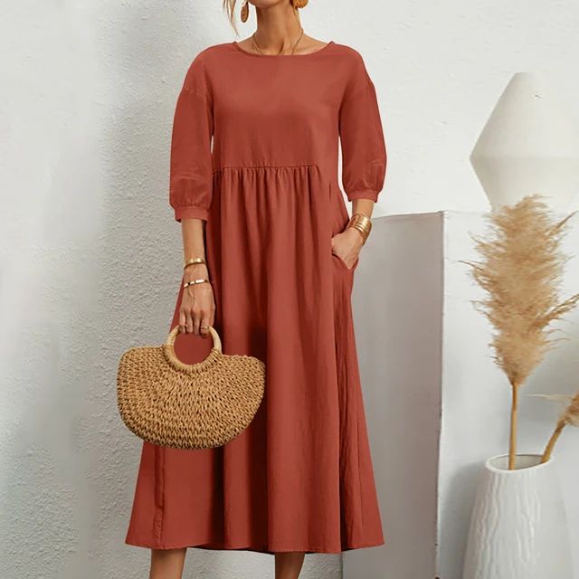 Lena™ | Drop Sleeves Breathable Dress