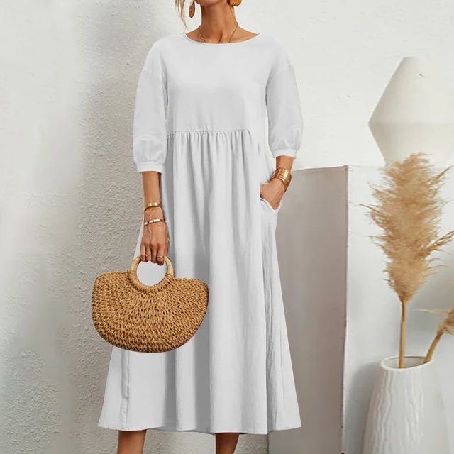 Lena™ | Drop Sleeves Breathable Dress