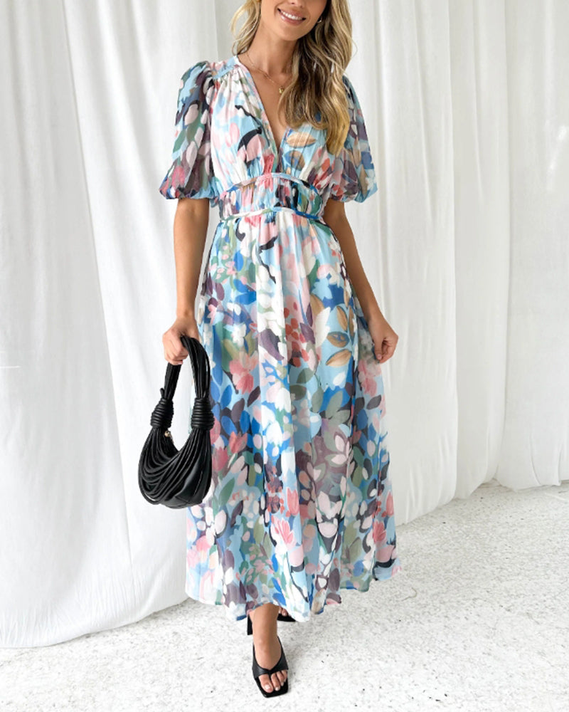 Calypso - Elegant Floral Dress