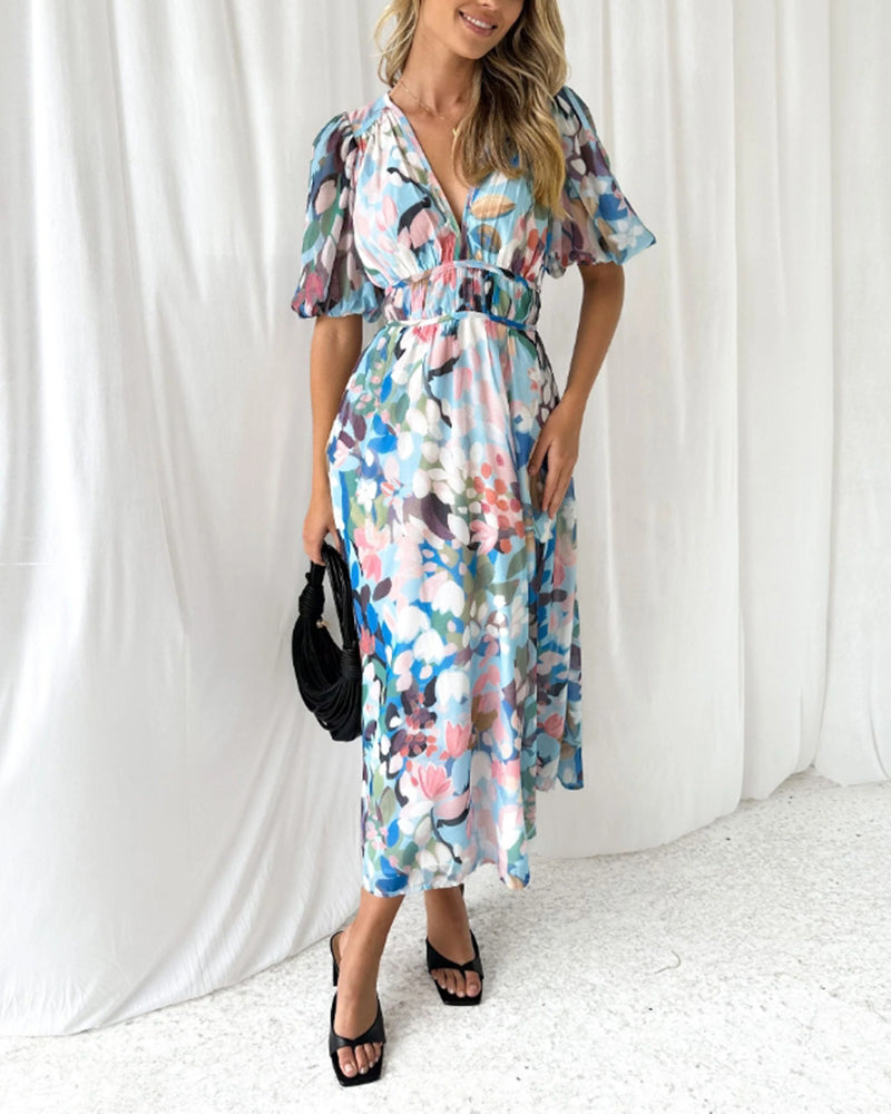 Calypso - Elegant Floral Dress