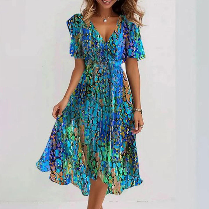 EPOCHS™ | Midi Dress with Short Sleeves