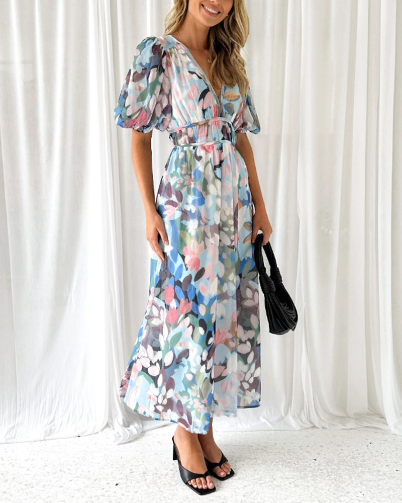 Calypso - Elegant Floral Dress
