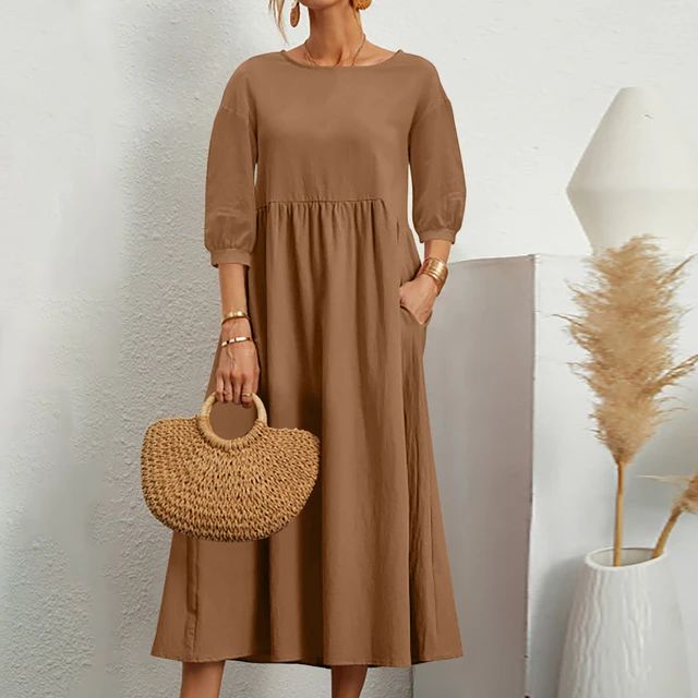Lena™ | Drop Sleeves Breathable Dress