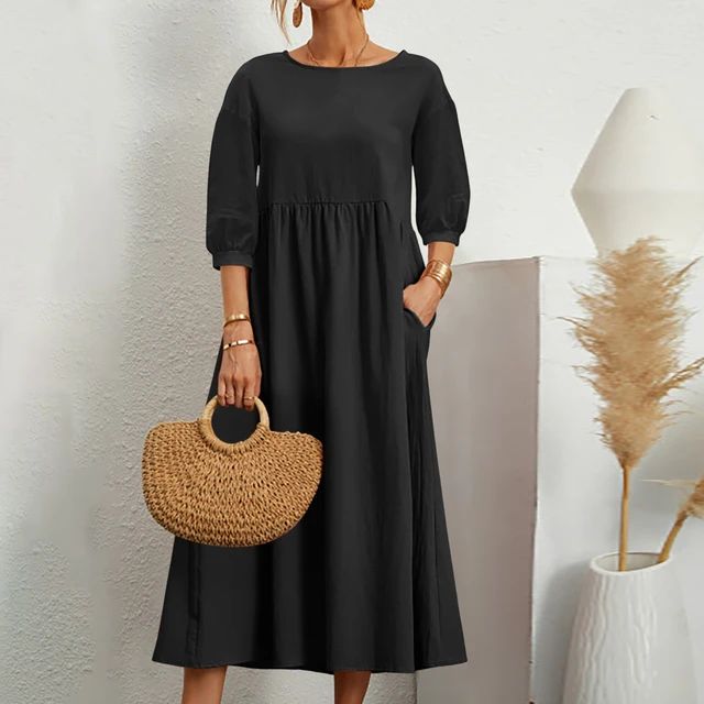Lena™ | Drop Sleeves Breathable Dress