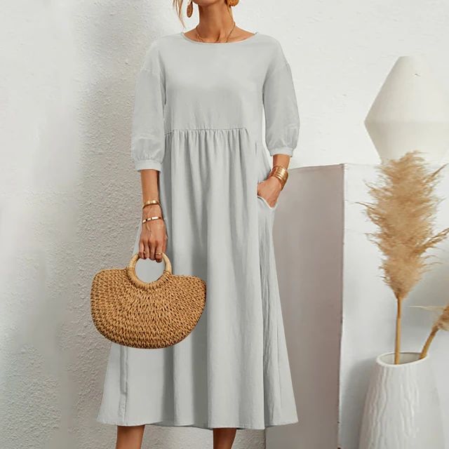 Lena™ | Drop Sleeves Breathable Dress