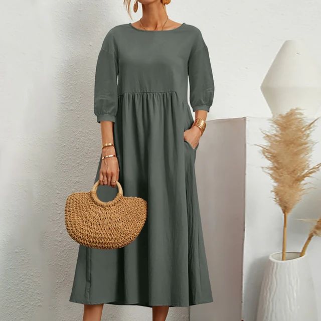 Lena™ | Drop Sleeves Breathable Dress