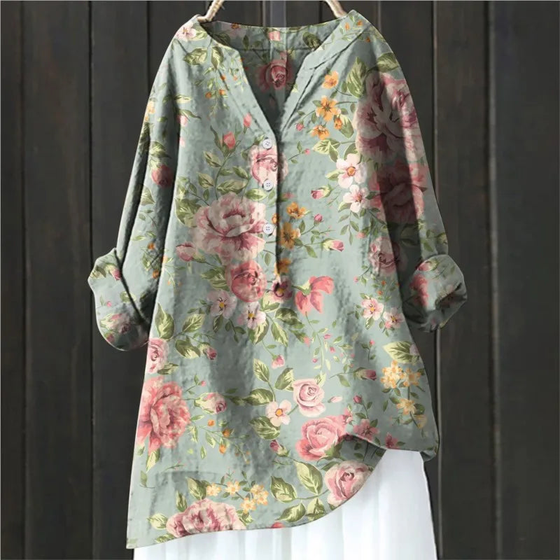Moira™ - Casual blouse with floral print